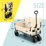 DS BD Foldable Beach Trolley Cart Wagon Utility Trailer Garden Picnic Camping