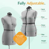 DS BD Female Mannequin Dressmaker Sewing Dummy Model Manikin Dress Form Pinnable