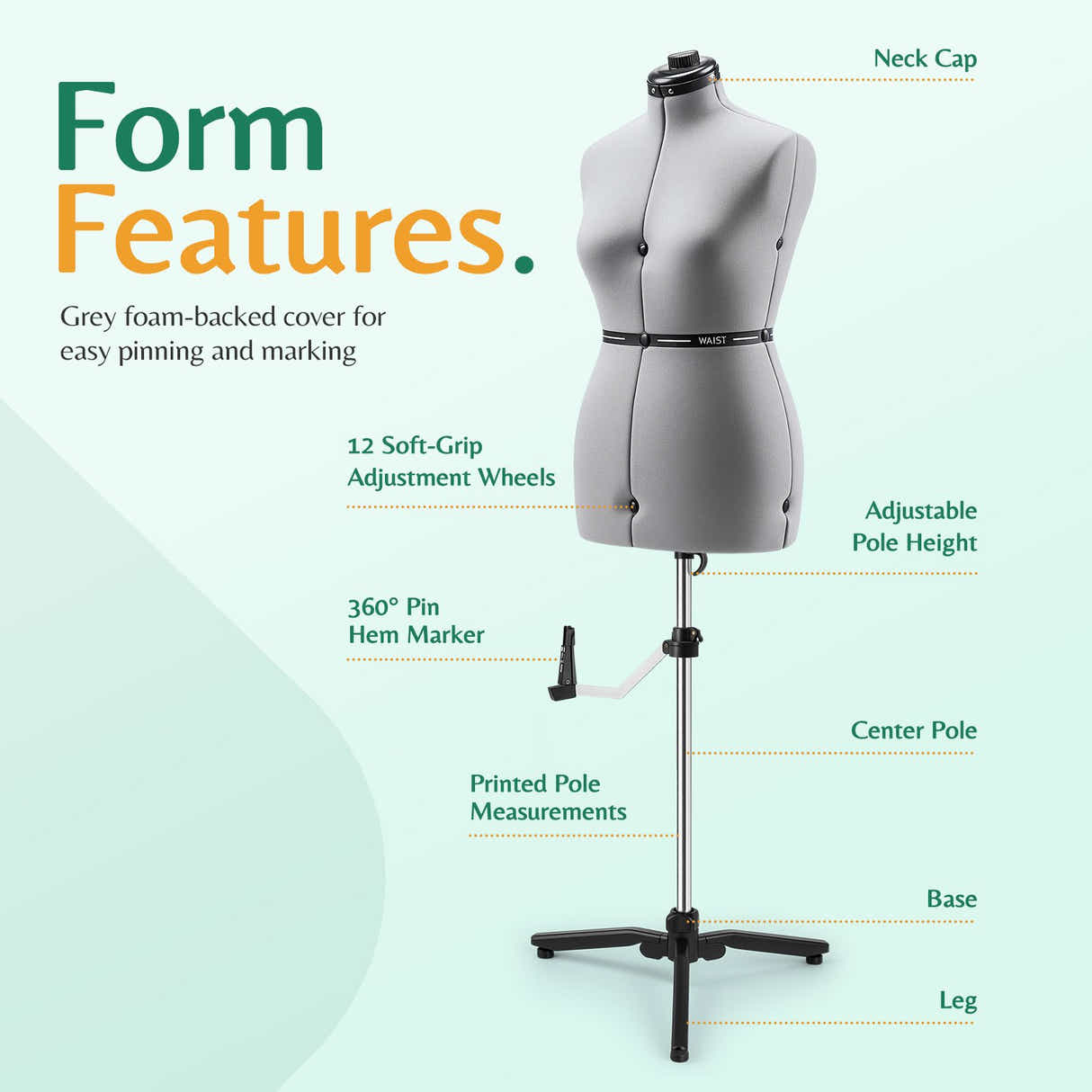DS BD Female Mannequin Dressmaker Sewing Dummy Model Manikin Dress Form Pinnable