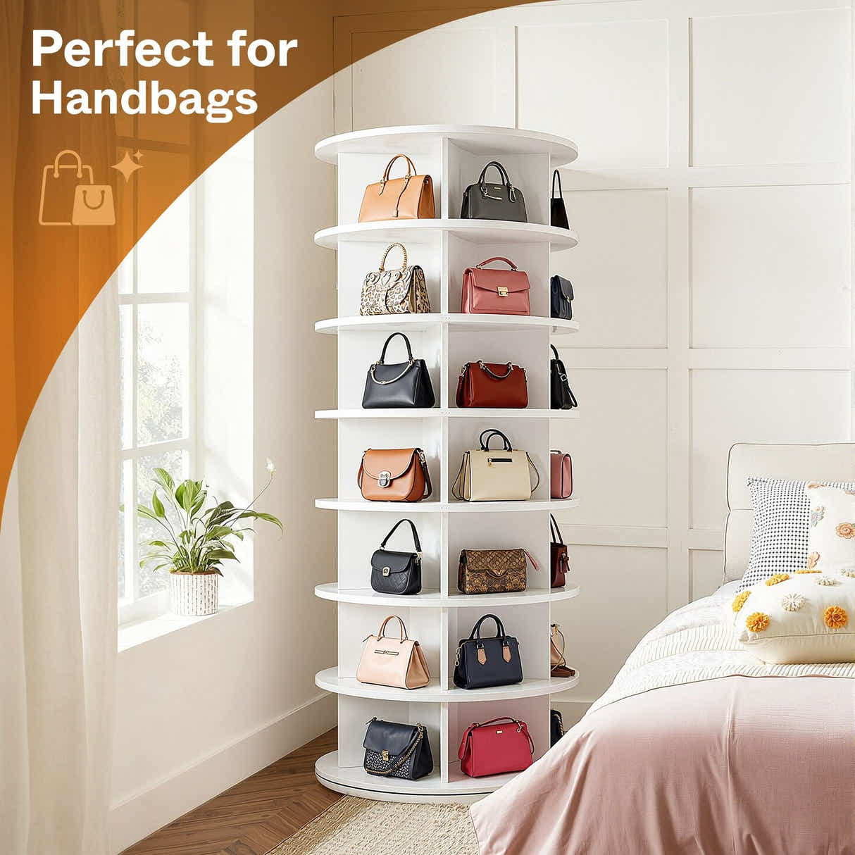 DS BD 28 Pairs Shoe Rack Storage Shelves Organiser Book Handbag Tower 360