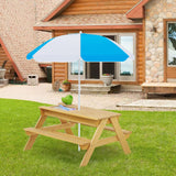 DS BD Kids Sand Water Table Chairs Set 3 in 1 Picnic Camp Activity Sandpit Desk