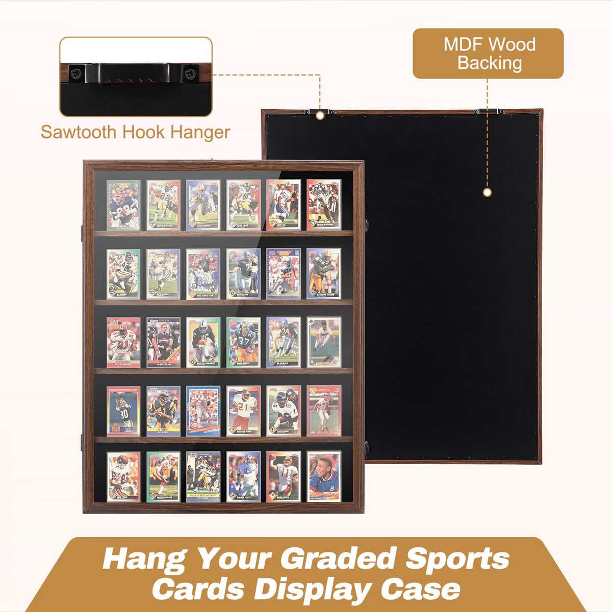 DS BD Sports Card Display Holder Graded Case Wall Mounted Cabinet NBA Basketball