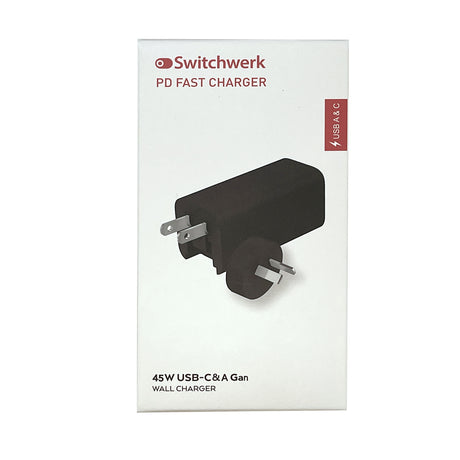 DS PB USB-C  PD 45W GAN Quick Charge Dual Port USB-C & USB-A Charger