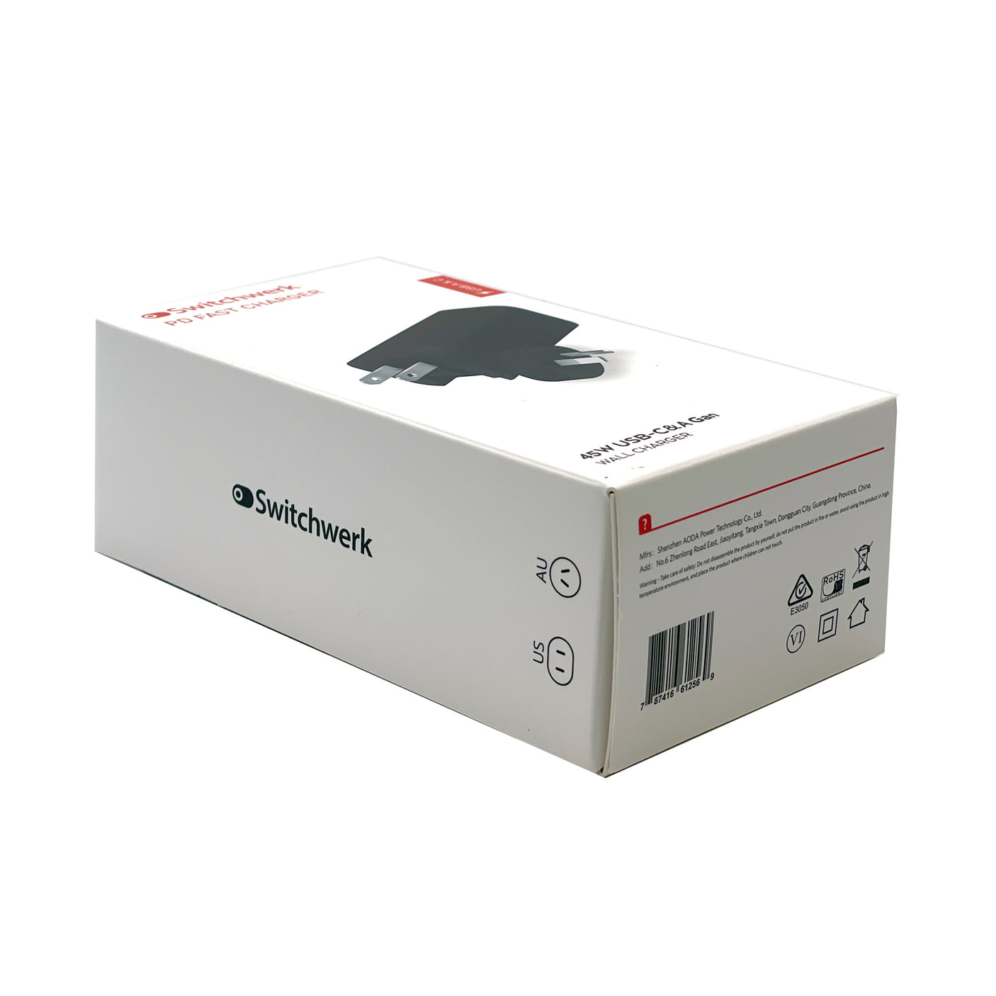 DS PB USB-C  PD 45W GAN Quick Charge Dual Port USB-C & USB-A Charger