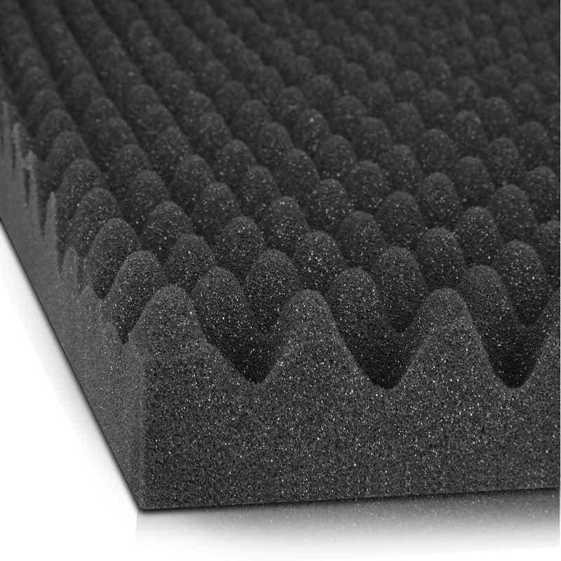 Eggshell Acoustic Foam Panels 50 × 50cm – 12 Pack