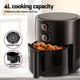 DS NA Devanti 4L Air Fryer Knob Control 1500W