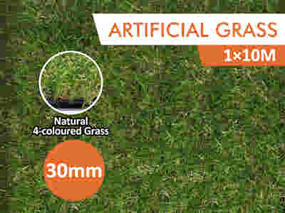 4-Colored 30 mm Artificial Grass - 1x10 m Roll