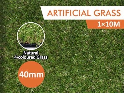 4-Colored 40 mm Artificial Grass - 1x10 m Roll