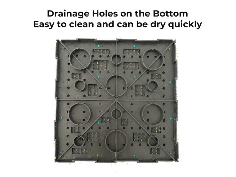 Multi-Colors 20 mm Artificial Grass Tiles - 30x30 cm (Pack of 12)