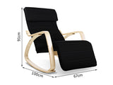 Bentwood Rocking Armchair Black