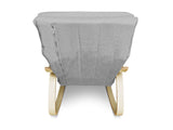 Bentwood Rocking Armchair Grey Linen
