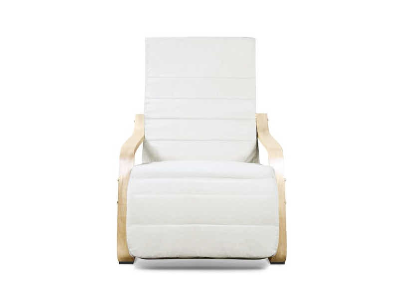 Bentwood Armchair with Footrest - Beige