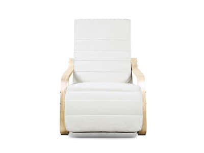 Bentwood Armchair with Footrest - Beige