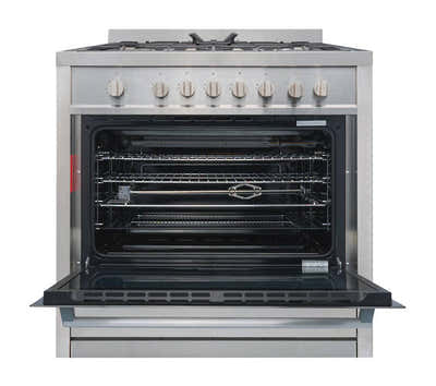 T Parmco FREESTANDING STOVE 900MM STAINLESS FULL GAS