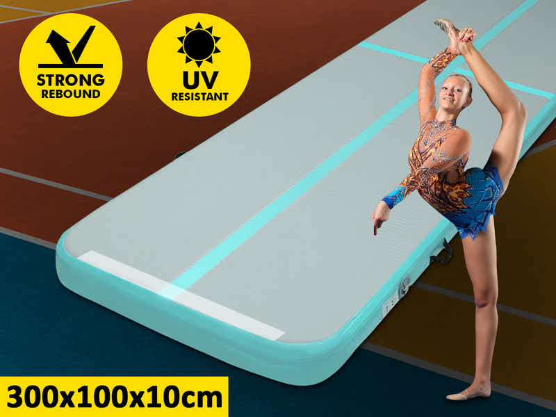 Air Track Green & Grey – 300cm x 100cm x 10cm
