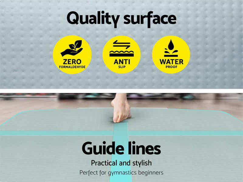 Air Track Green & Grey – 300cm x 100cm x 10cm