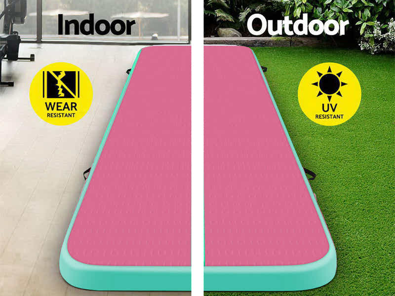Air Track Pink & Green – 300cm x 100cm x 20cm