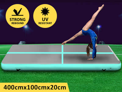 Air Track Green & Grey – 400cm x 100cm x 20cm