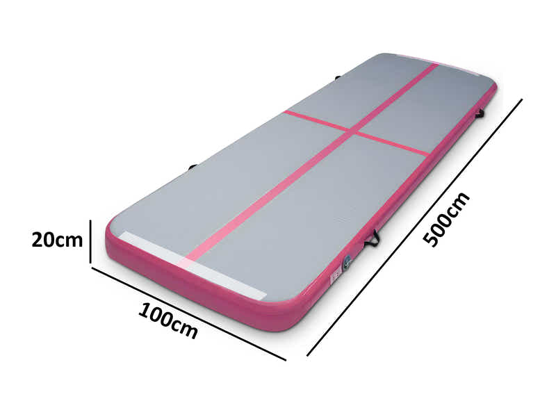 Air Track Pink & Grey – 500cm x 100cm x 20cm