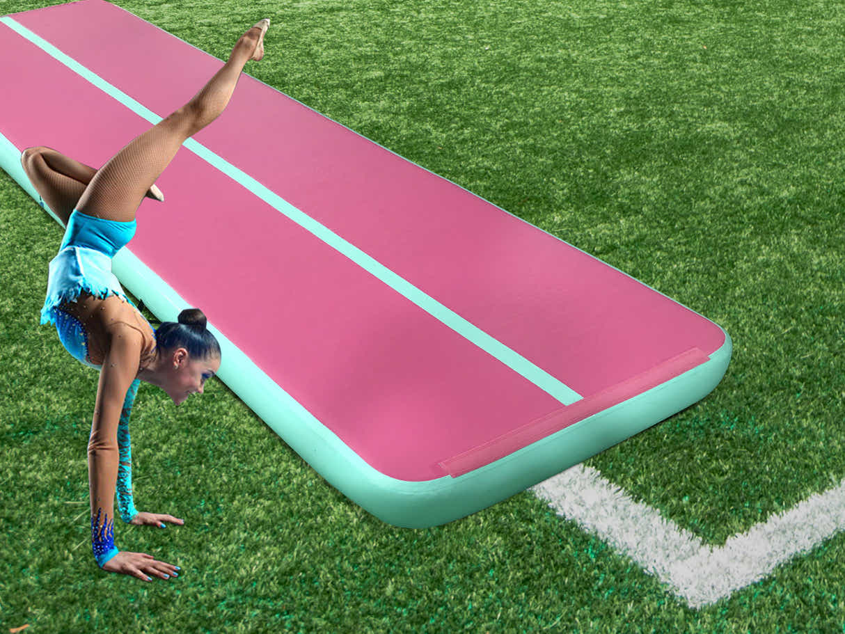 Air Track Pink & Green – 500cm x 100cm x 20cm
