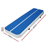 DS NA 4m x 1m Inflatable Air Track Mat 20cm Thick Gymnastic Blue And White