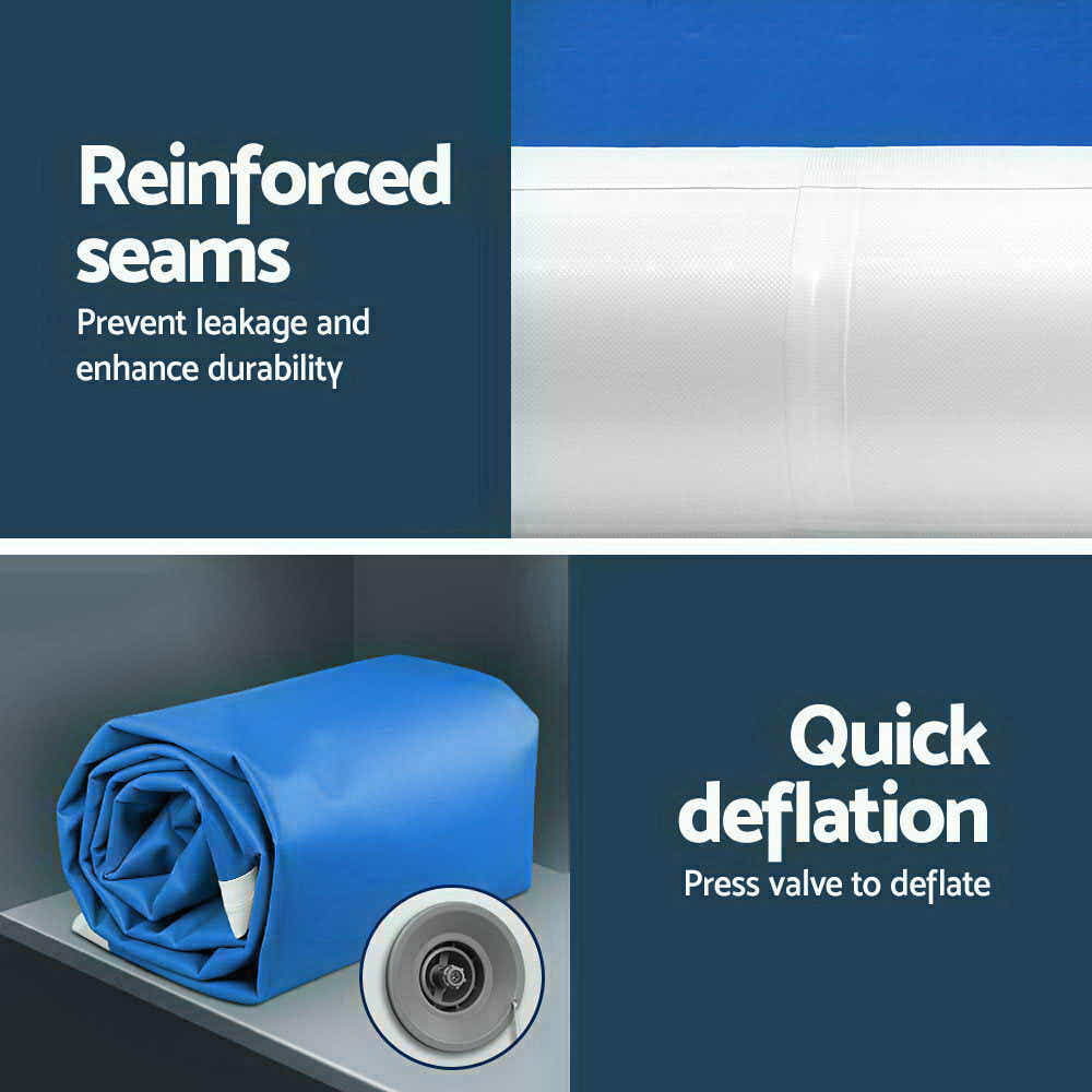 DS NA 4m x 1m Inflatable Air Track Mat 20cm Thick Gymnastic Blue And White