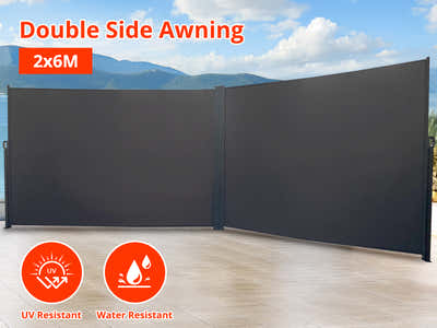 DS Side awning B 300x200cm Double Grey