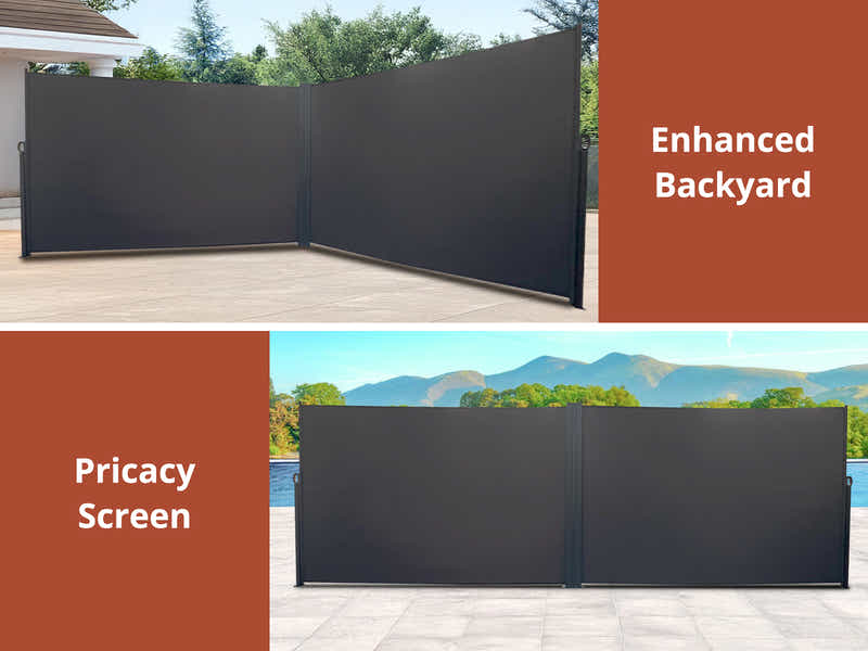 DS Side awning B 300x200cm Double Grey