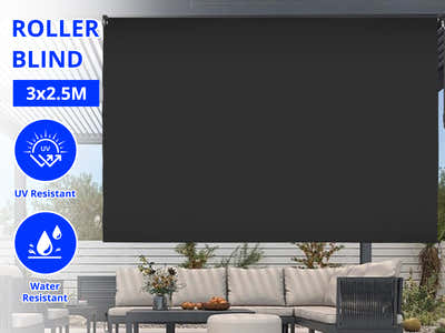 Roller Blind  300x250cm Black