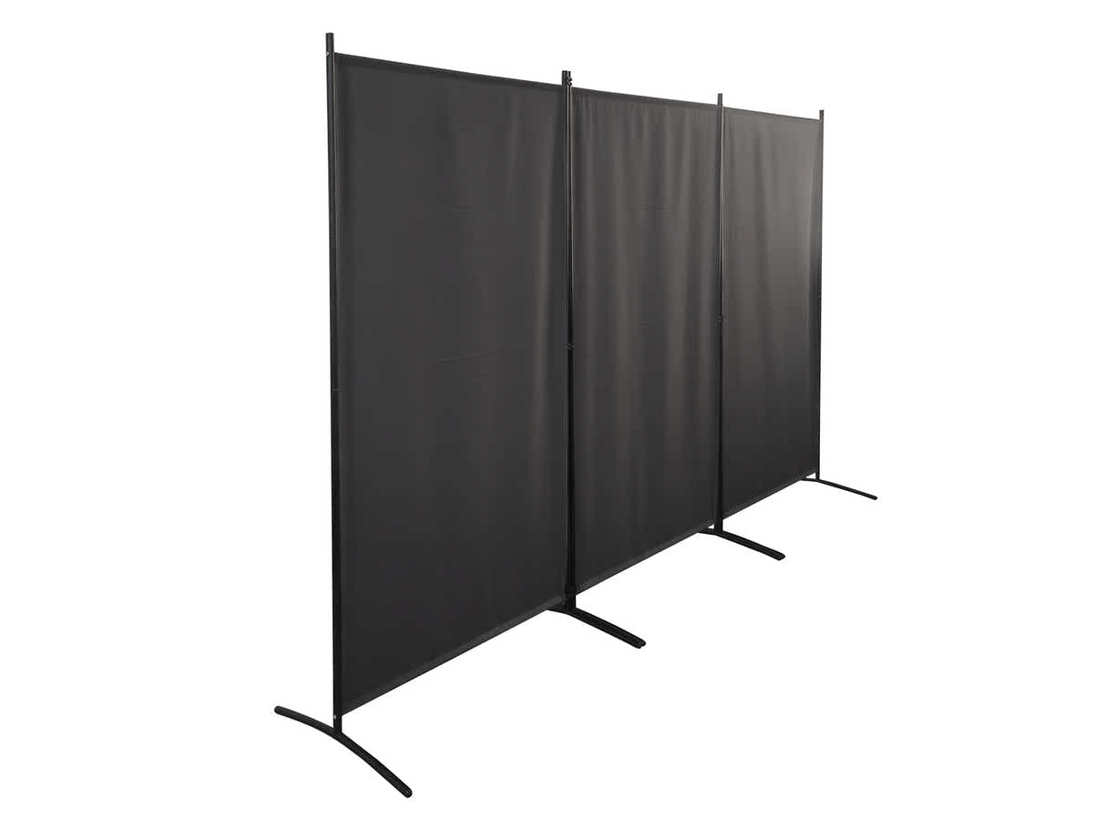 Fabric Room Divider 258x180cm Grey