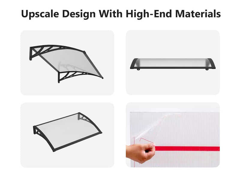 Clear Window Awning 100cm x 100cm