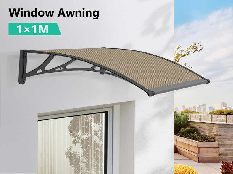 Brown Window Awning 100cm x 100cm