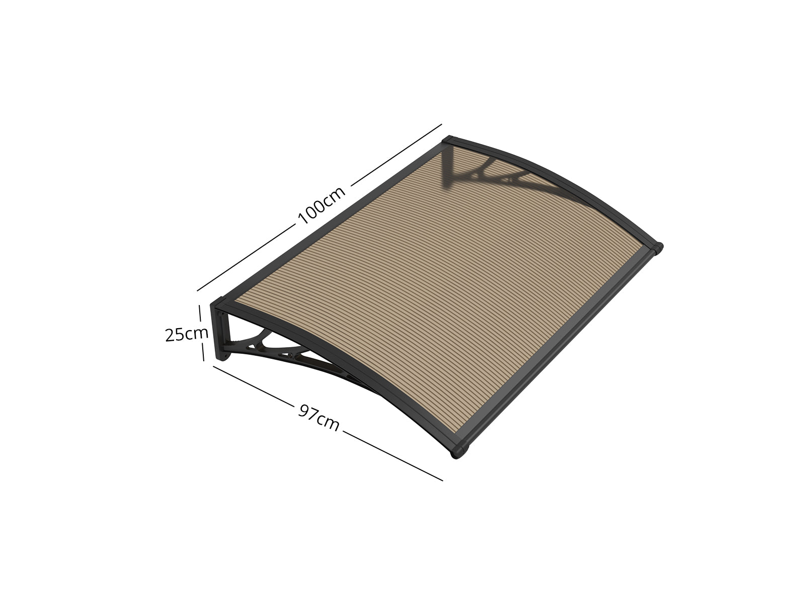 DS Window awning C 100x100cm BROWN