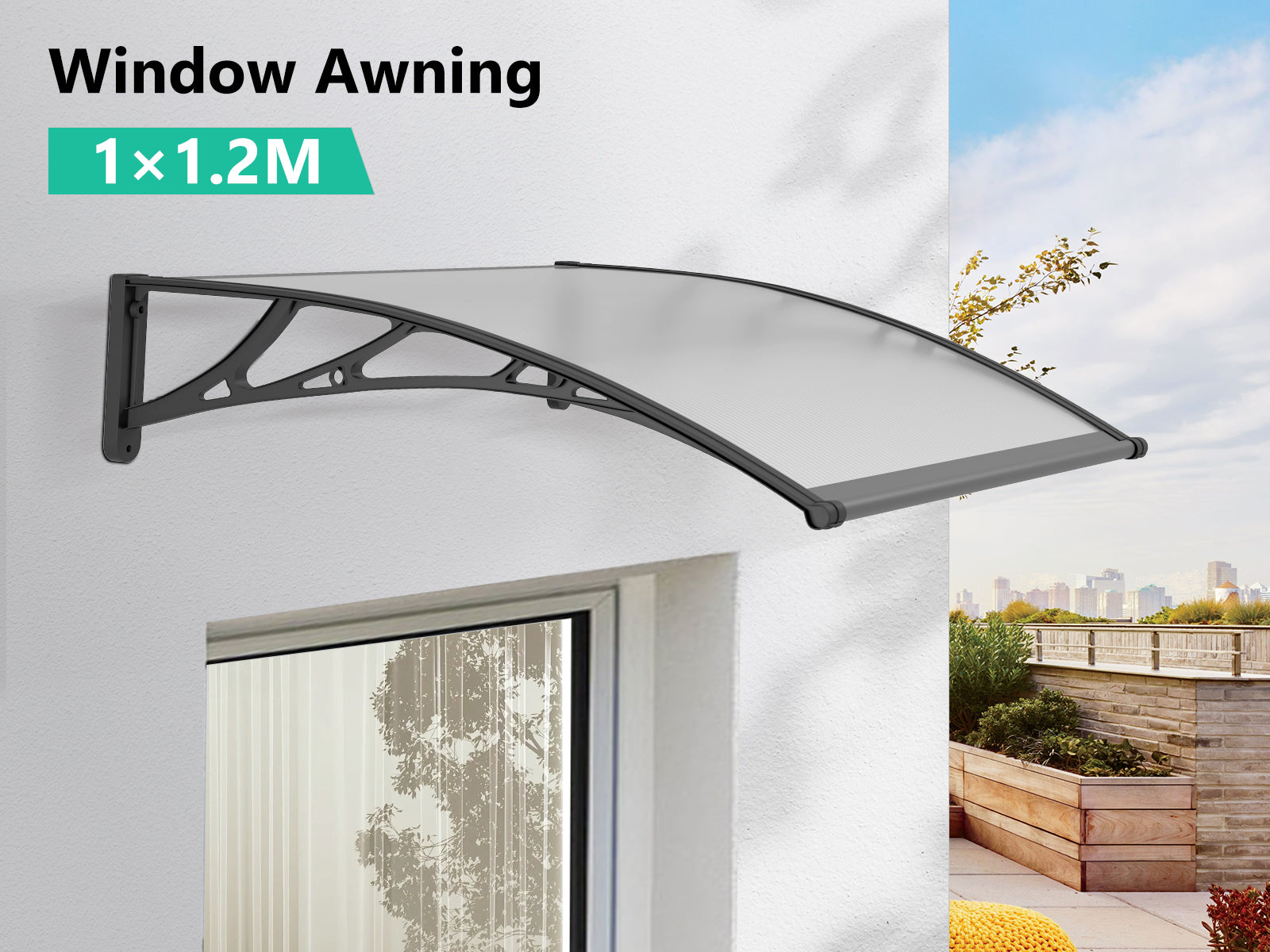 DS Window awning C 100x120cm GRCLR