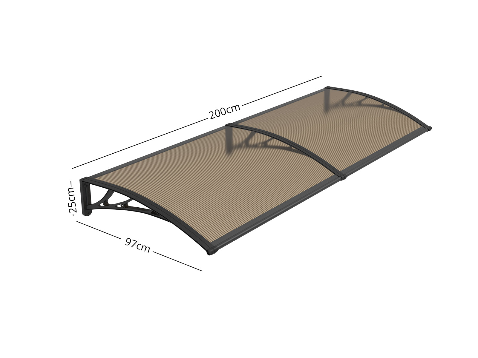 DS Window awning C 100x200cm BROWN