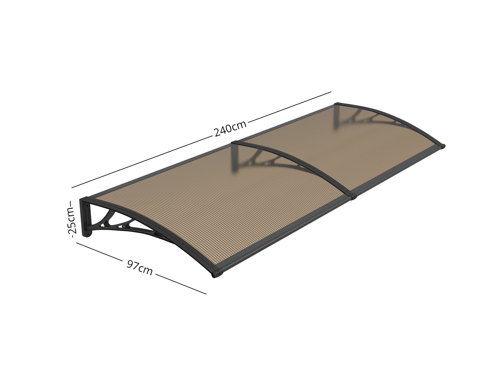 DS Window awning C 100x240cm BROWN
