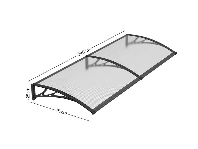 Clear Window Awning 100cm x 240cm
