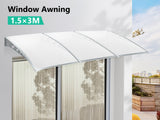 Grey Frame Window Awning 150cm x 300cm