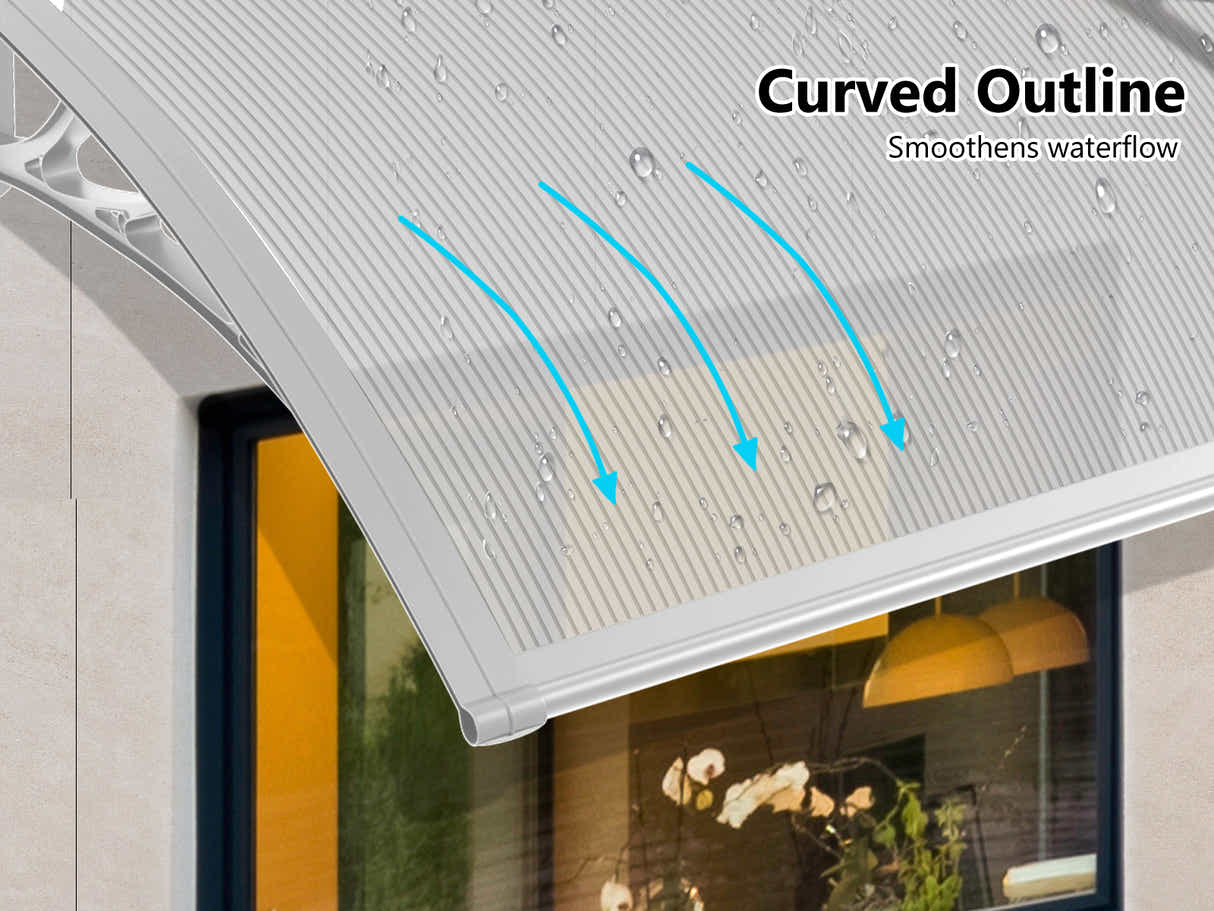 Grey Frame Window Awning 150cm x 300cm
