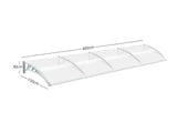 Grey Frame Window Awning 150cm x 400cm