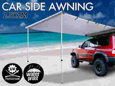 Retractable Car Awning 2.5m x 2m - Grey