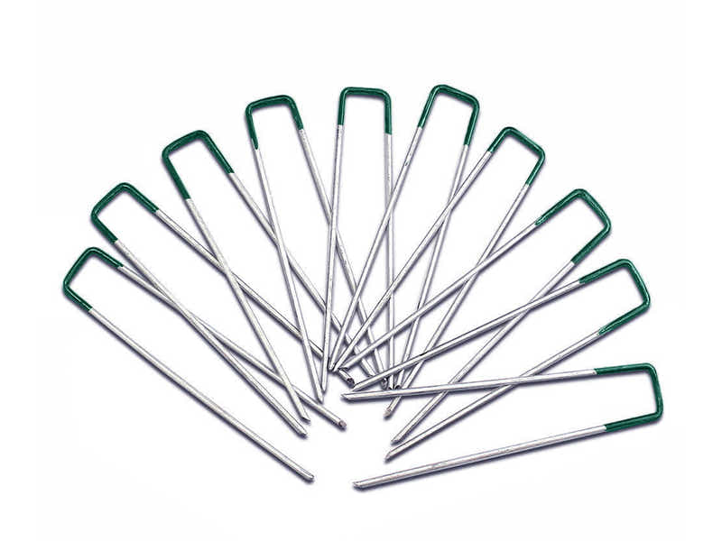 Galvanized Steel Artificial Grass Pins - 50 Pcs