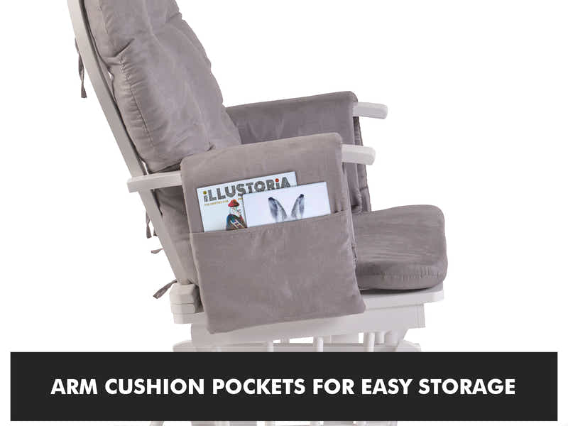 Glider Accent Chair with Footstool