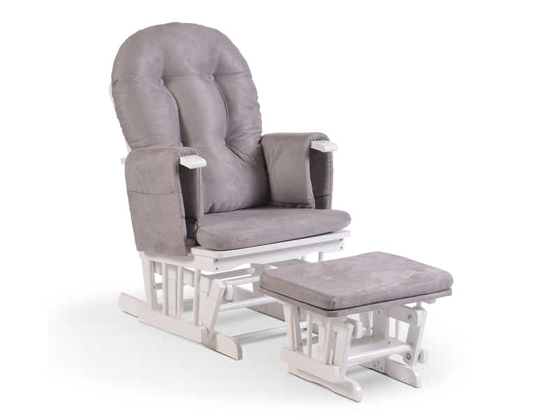 Glider Accent Chair with Footstool