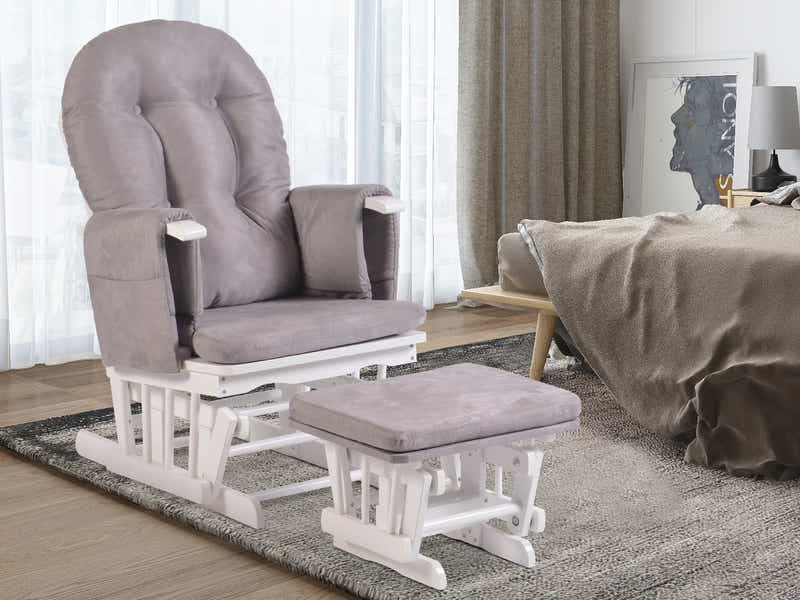 Glider Accent Chair with Footstool