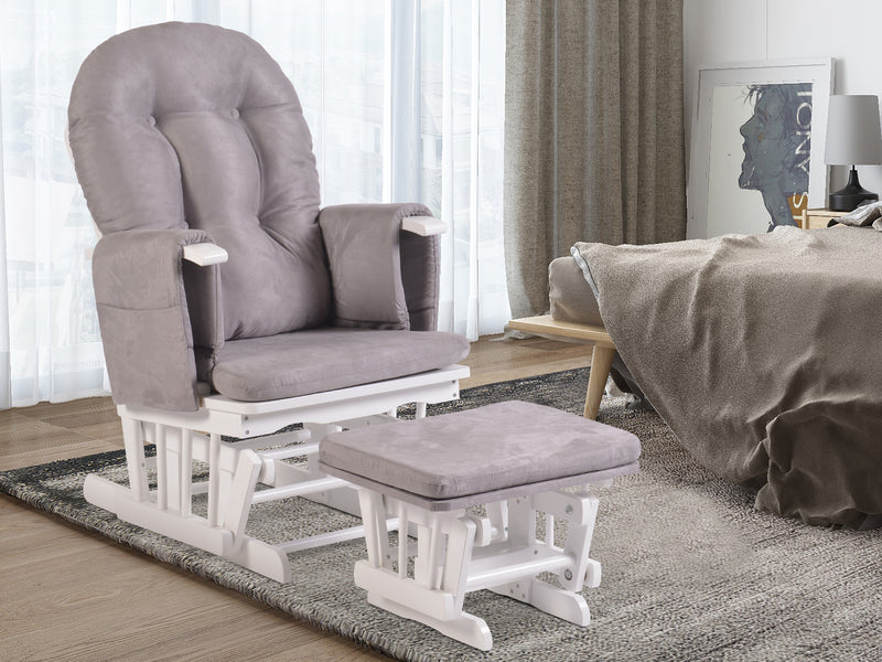 Glider Accent Chair with Footstool