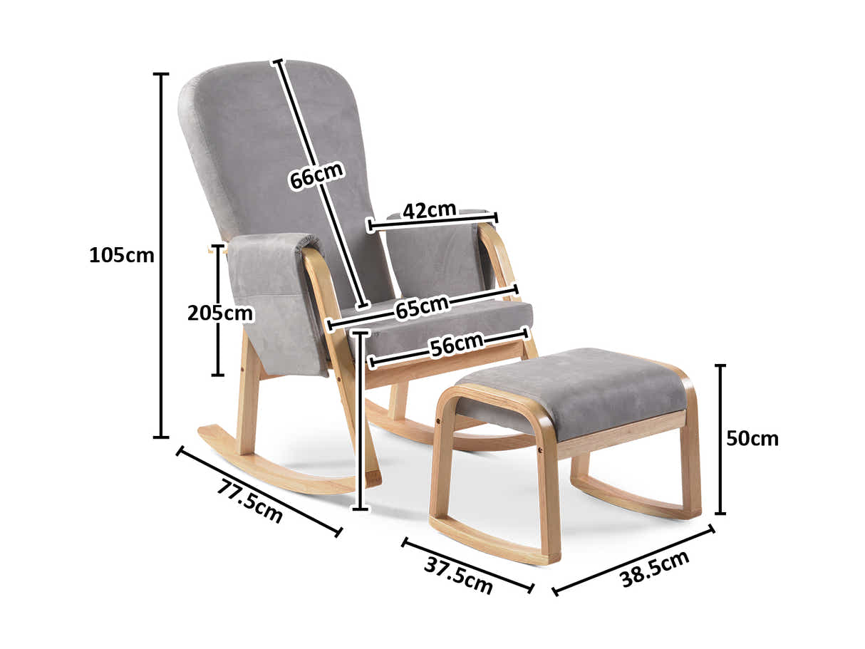 Rocking Accent Chair with Footstool