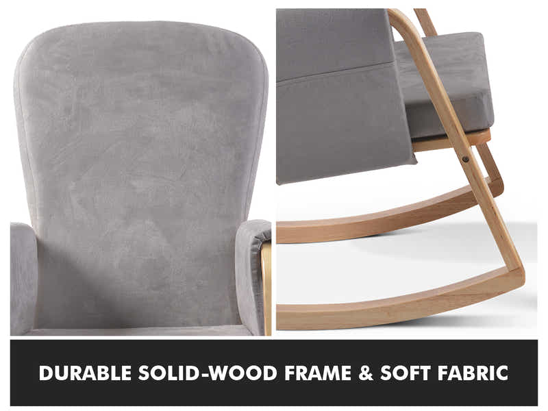 Rocking Accent Chair with Footstool