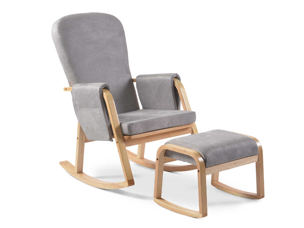 Rocking Accent Chair with Footstool