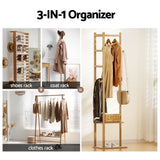DS NA Artiss Clothes Rack Airer Coat Stand Bamboo
